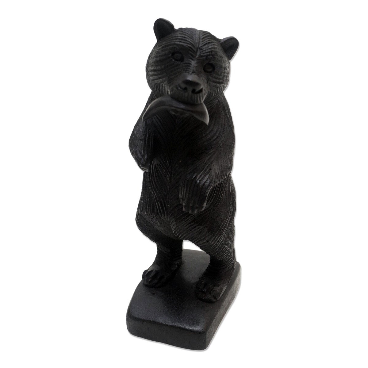 Novica Handmade Standing Bear Wood Statuette