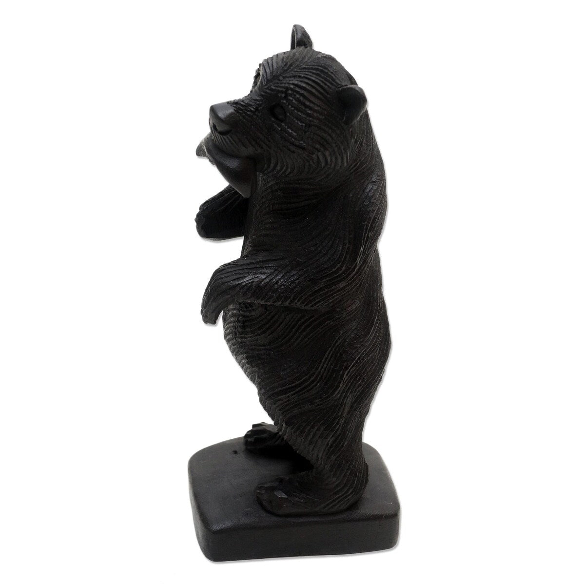 Novica Handmade Standing Bear Wood Statuette