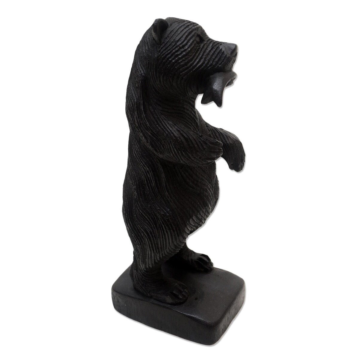 Novica Handmade Standing Bear Wood Statuette