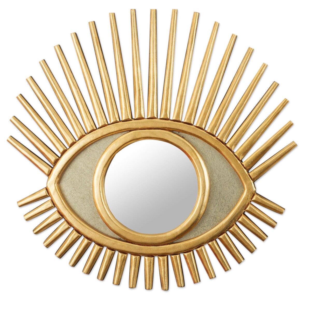 Novica Handmade Suns Glance Wood And Glass Wall Mirror