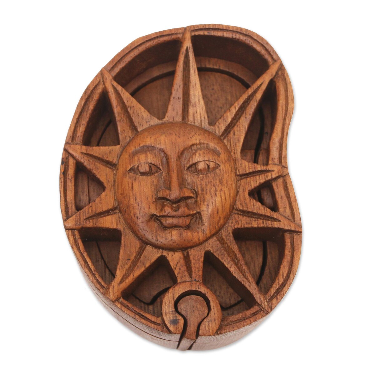 Novica Handmade Suns Treasure Wood Puzzle Box