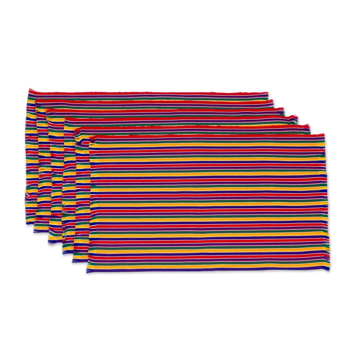 Novica Handmade Trails Of Happiness Cotton Placemats (Set Of 6)