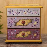 Novica Handmade Twilight Splendor Reverse-Painted Glass Jewelry Chest