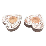 Novica Handmade Warm Heart Wood Tealight Candle Holders (Pair)