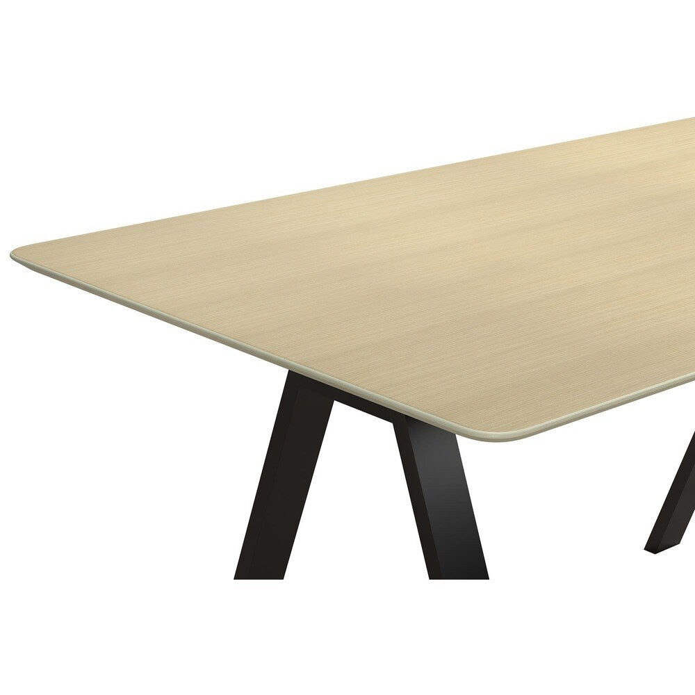 The Novogratz Cambell Natural 30-inch Dining Table/Computer Desk - Black