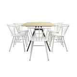 The Novogratz Cambell Natural 30-inch Dining Table/Computer Desk - Black