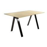 The Novogratz Cambell Natural 30-inch Dining Table/Computer Desk - Black