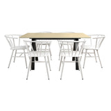 The Novogratz Cambell Natural 30-inch Dining Table/Computer Desk - Black