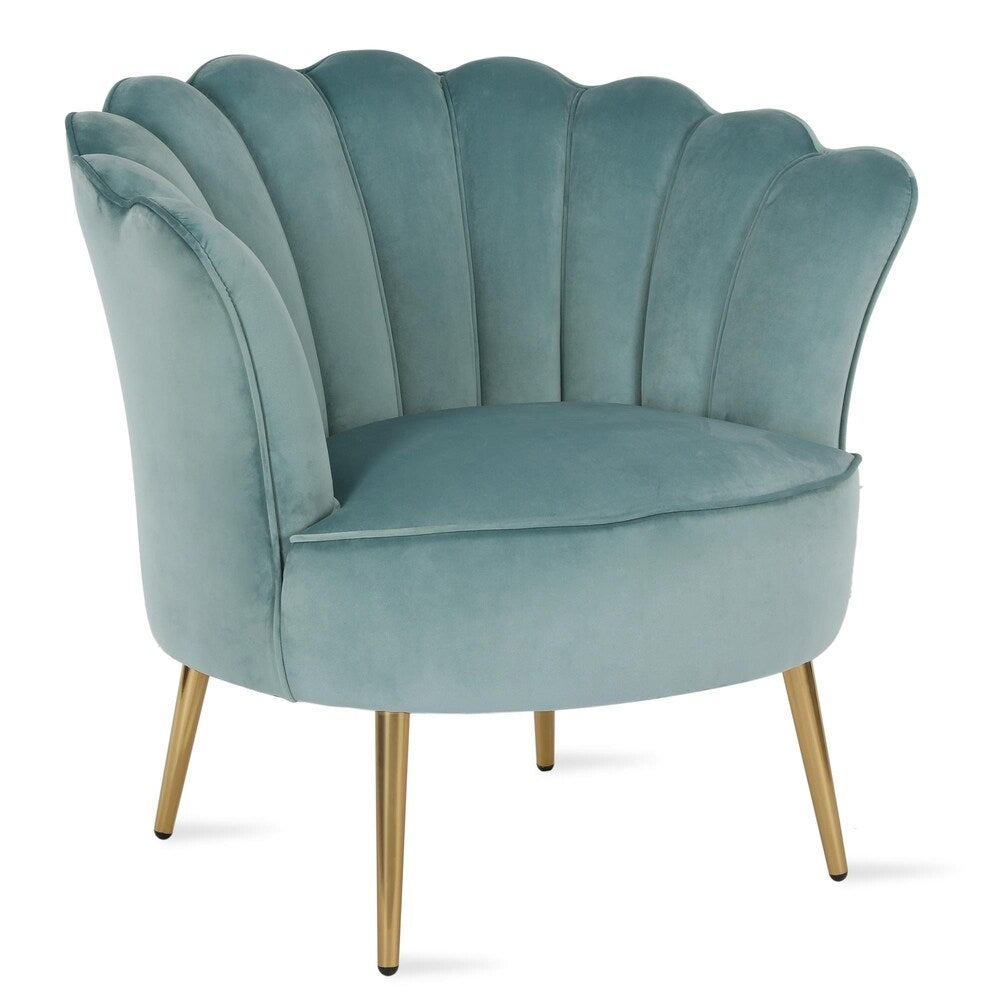 The Novogratz Presley Modern Glam Seashell Accent Chair