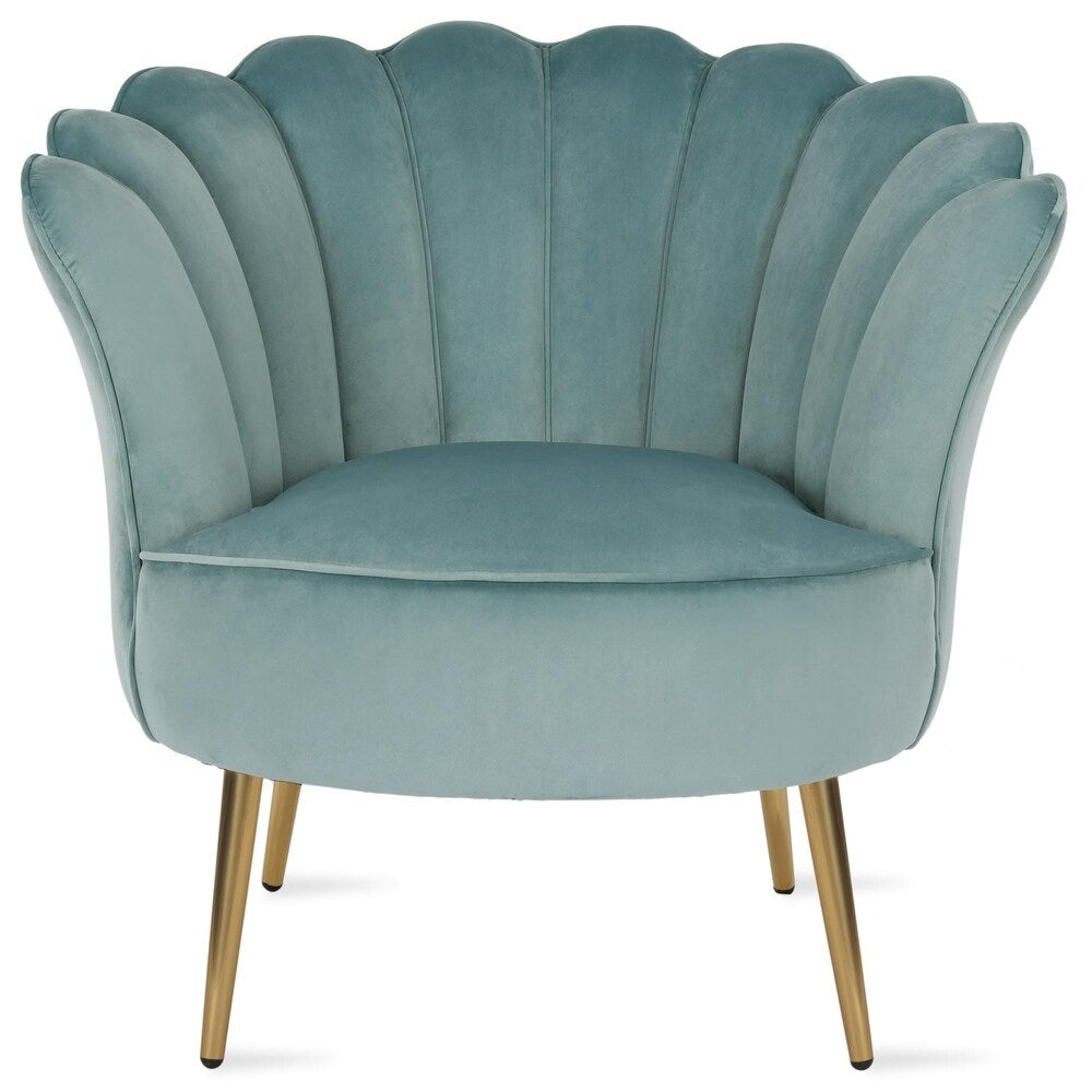 The Novogratz Presley Modern Glam Seashell Accent Chair