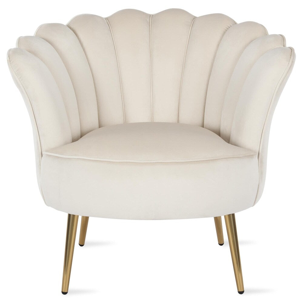 The Novogratz Presley Modern Glam Seashell Accent Chair