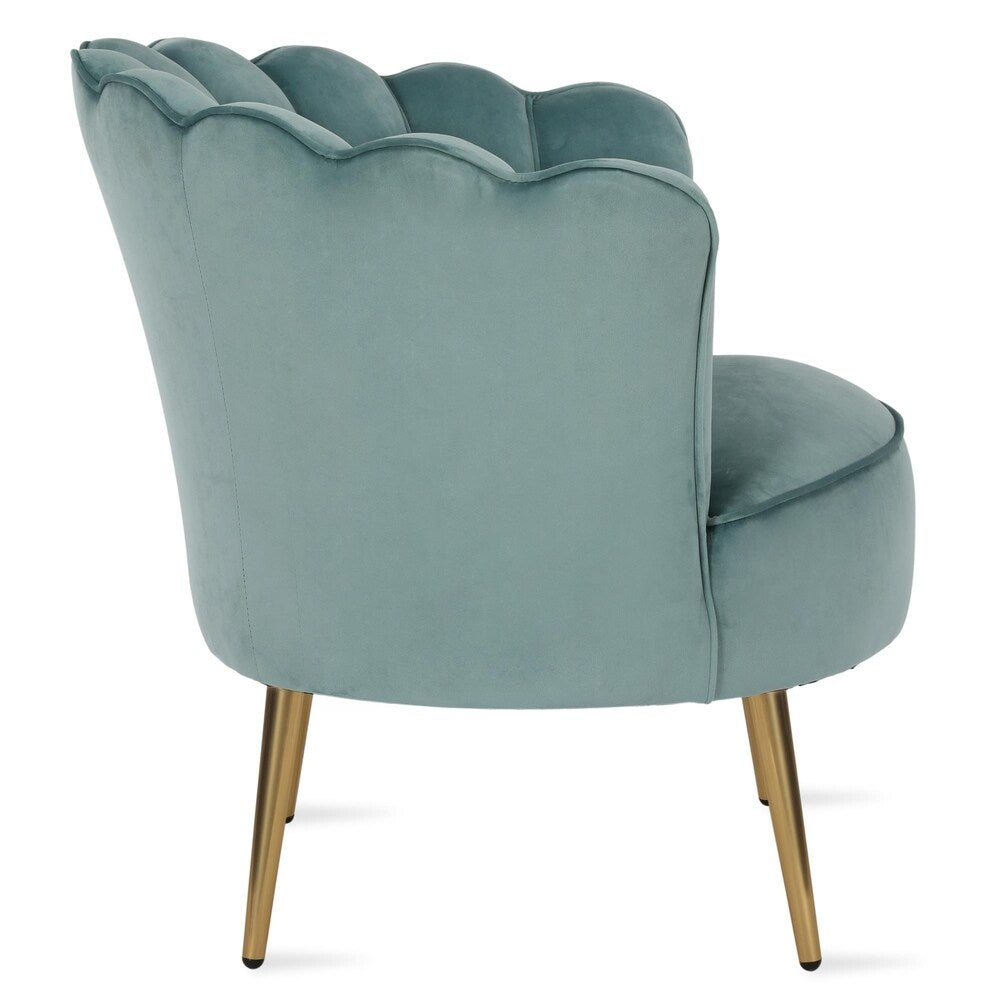 The Novogratz Presley Modern Glam Seashell Accent Chair