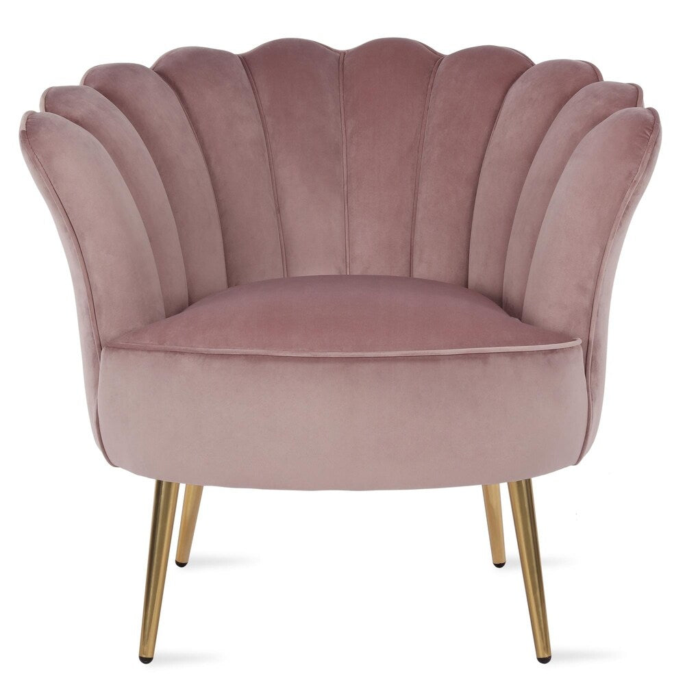 The Novogratz Presley Modern Glam Seashell Accent Chair