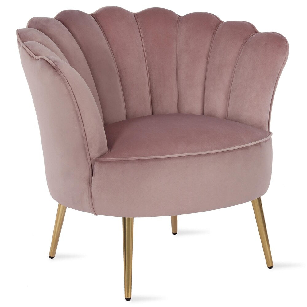 The Novogratz Presley Modern Glam Seashell Accent Chair