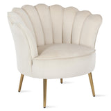 The Novogratz Presley Modern Glam Seashell Accent Chair