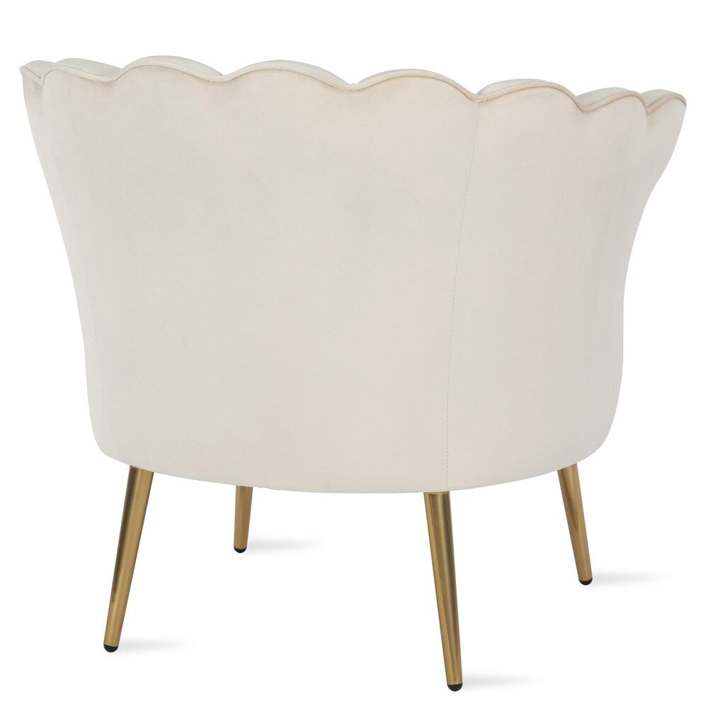 The Novogratz Presley Modern Glam Seashell Accent Chair