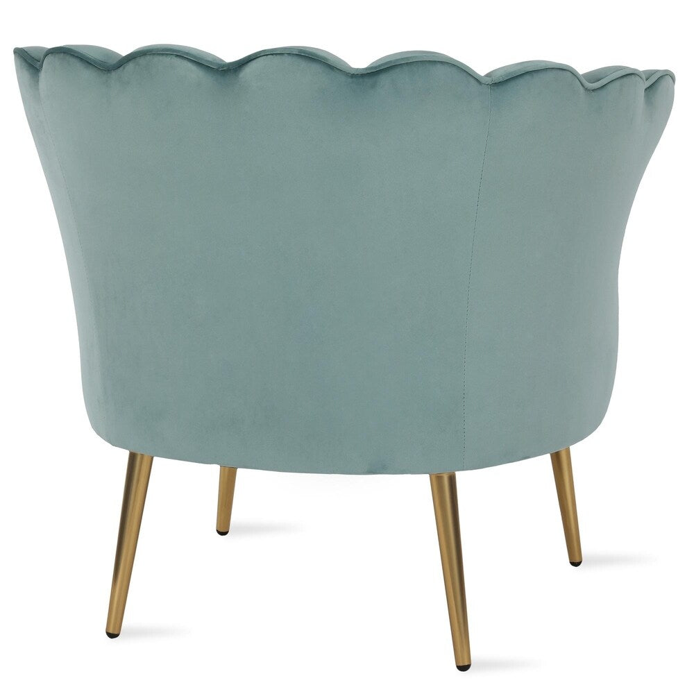 The Novogratz Presley Modern Glam Seashell Accent Chair