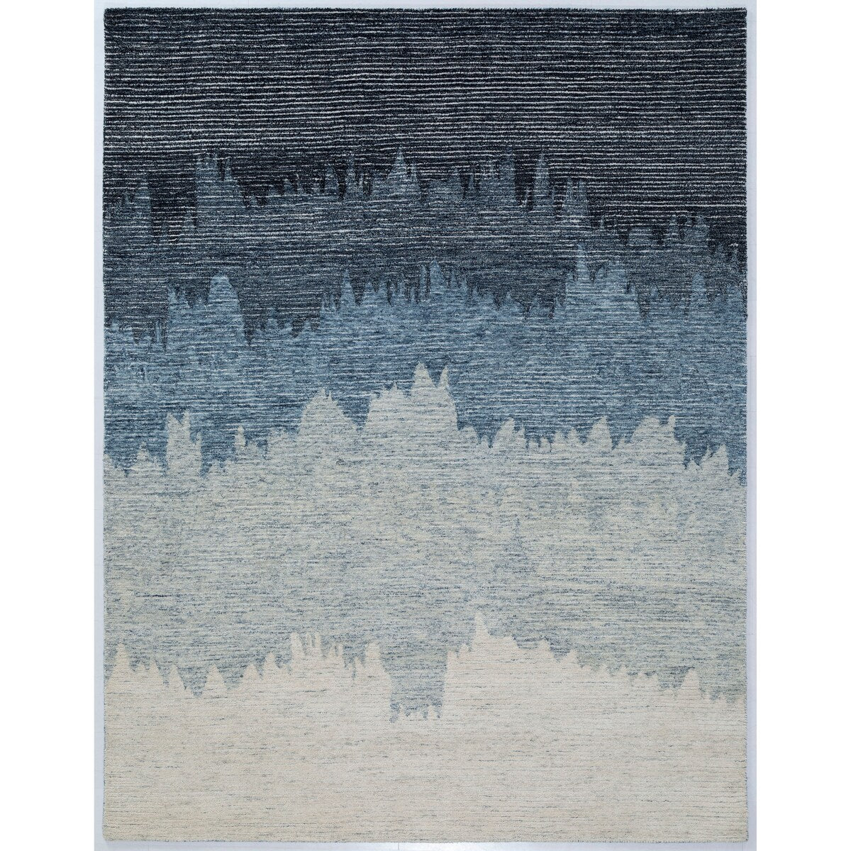 NuStory Surf Hand Tufted Abstract Area Rug in Blue