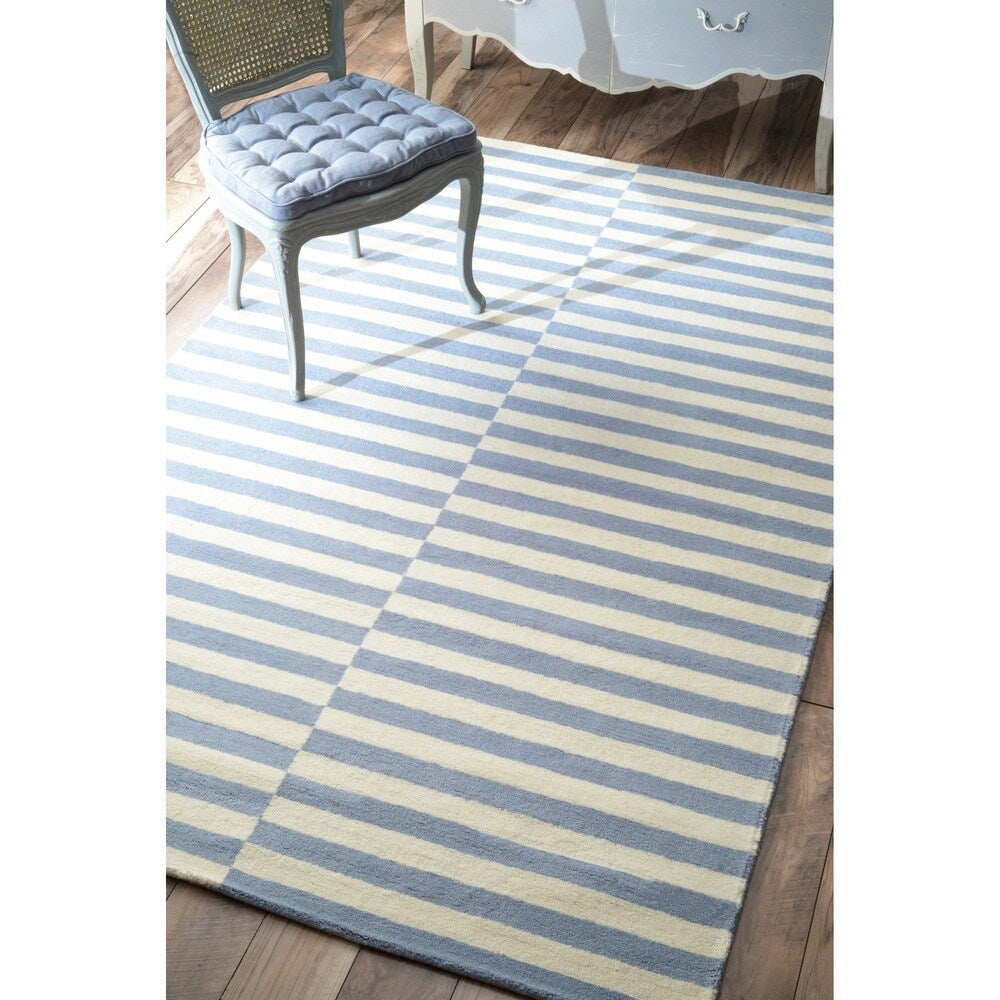 Brooklyn Rug Co Hand-tufted Modern Stripes New Zealand Wool Area Rug (5' x 8')