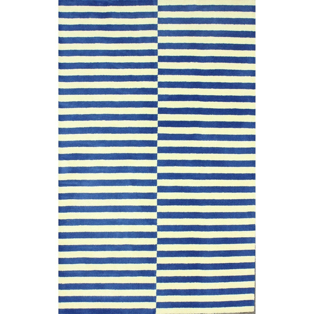 Brooklyn Rug Co Hand-tufted Modern Stripes New Zealand Wool Area Rug (5' x 8')