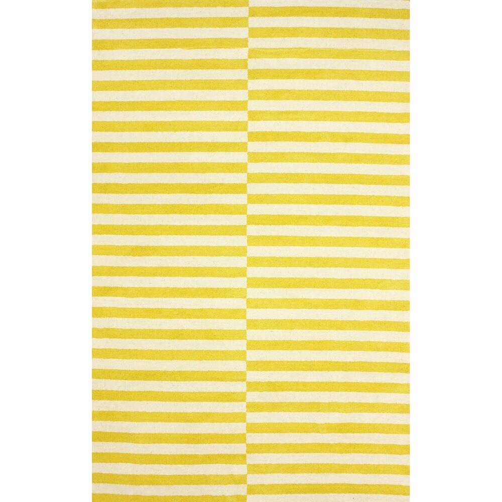 Brooklyn Rug Co Hand-tufted Modern Stripes New Zealand Wool Area Rug (5' x 8')