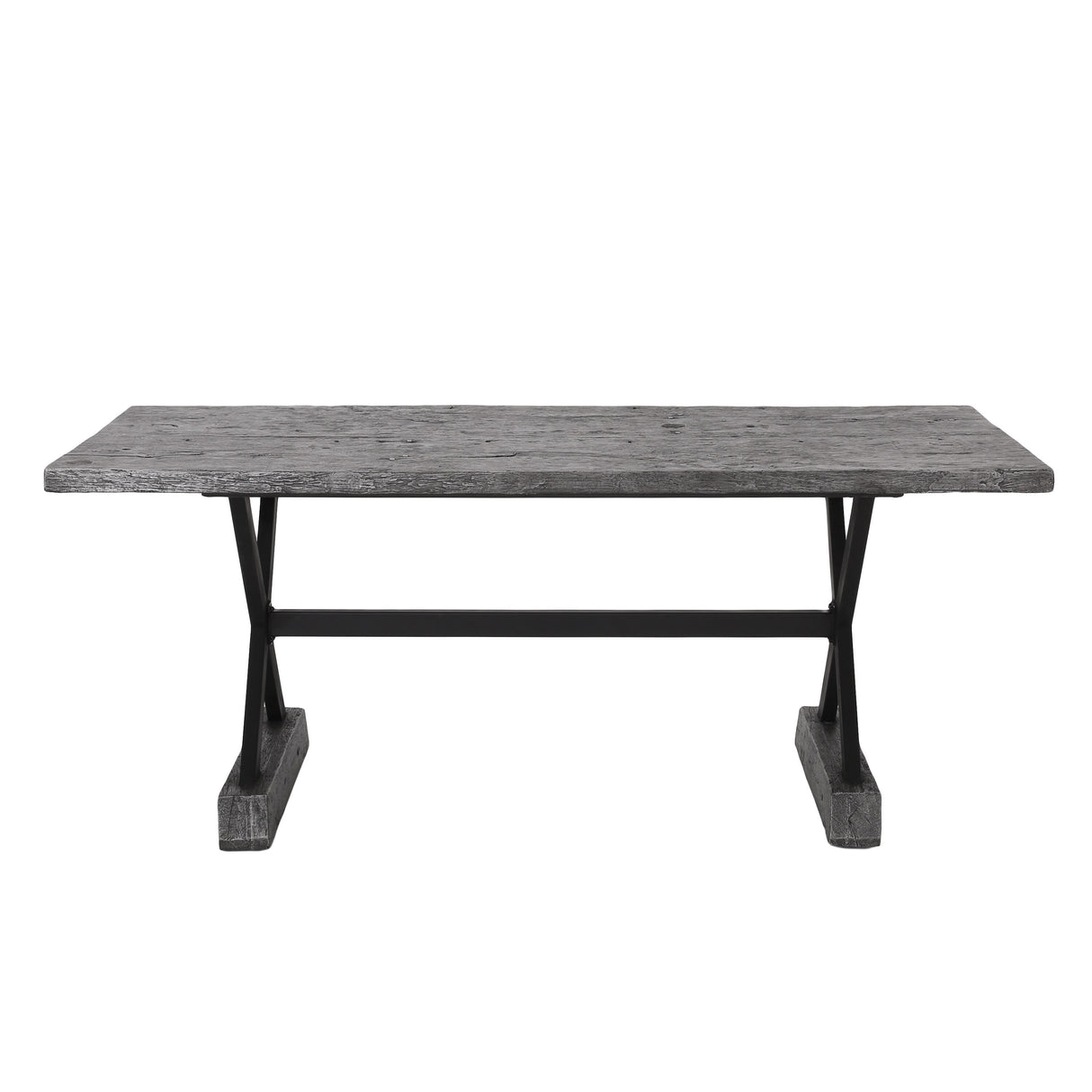 Numana Outdoor Lightweight Concrete Dining Table by Christopher Knight Home - 70.00"D x 32.00"W x 29.00"H