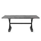 Numana Outdoor Lightweight Concrete Dining Table by Christopher Knight Home - 70.00"D x 32.00"W x 29.00"H