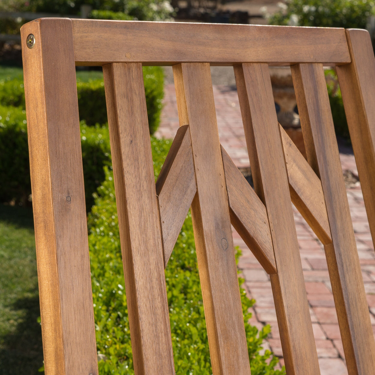 Nuna Outdoor Wood Rocking Chair with Cushion (Set of 2) by Christopher Knight Home - 37.75" L x 26.50" W x 41.25" H