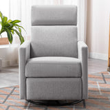 Nursery Chair Plush Seating Glider Swivel Recliner