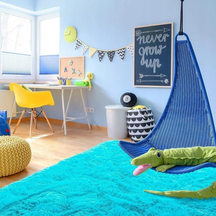 Nursery Decor Area Rug Fuzzy Carpet for Kids Children Play Mat