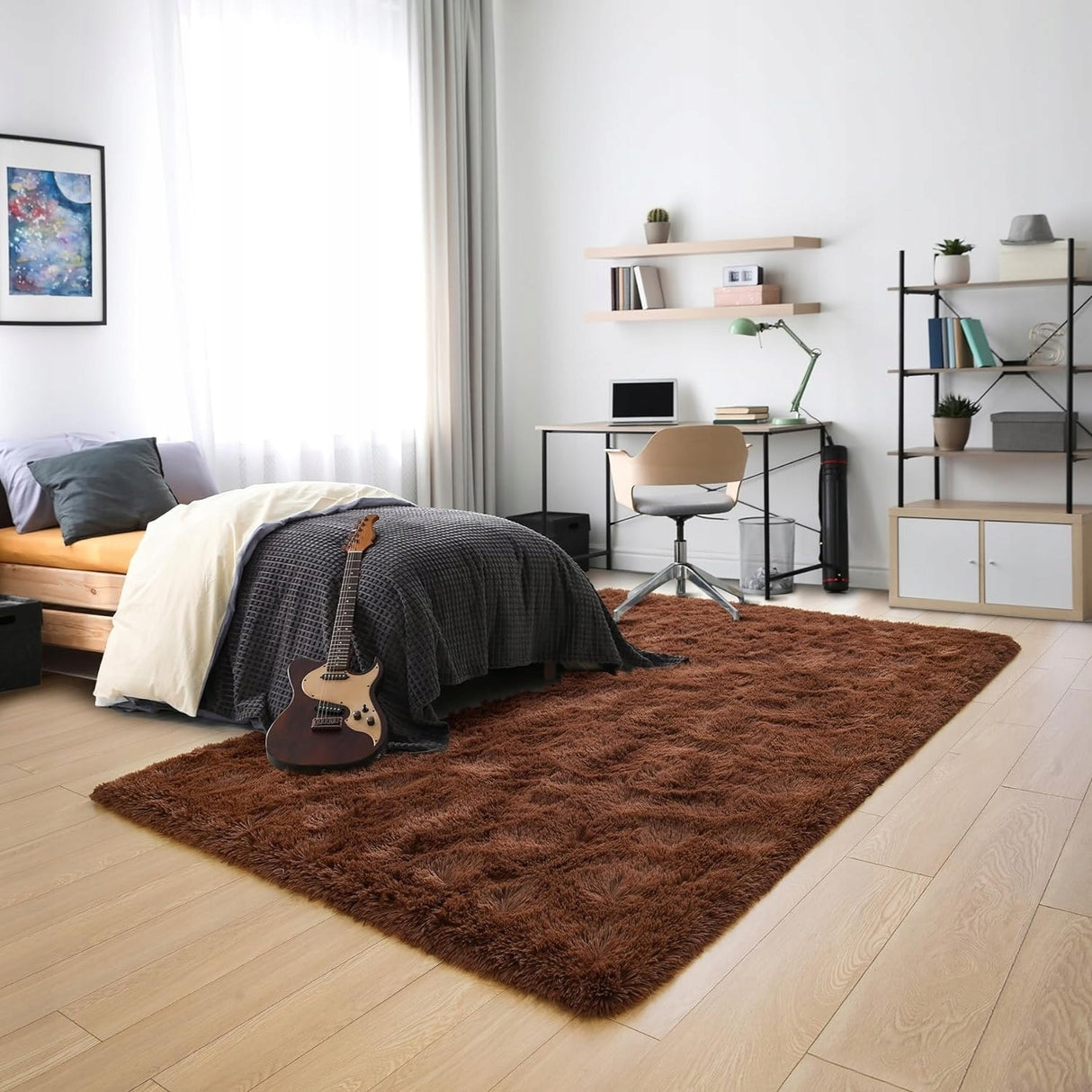 Nursery Decor Area Rug Fuzzy Carpet for Kids Children Play Mat