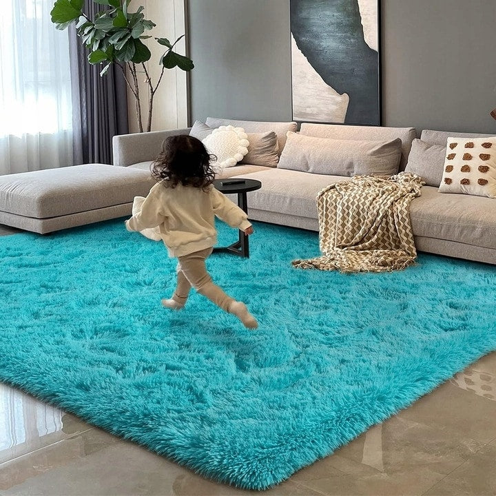 Nursery Decor Area Rug Fuzzy Carpet for Kids Children Play Mat