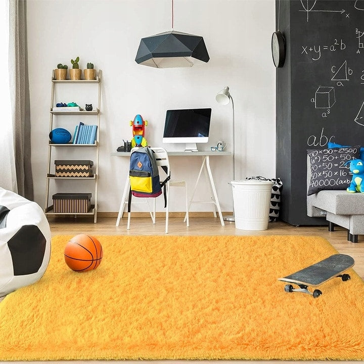 Nursery Decor Area Rug Fuzzy Carpet for Kids Children Play Mat