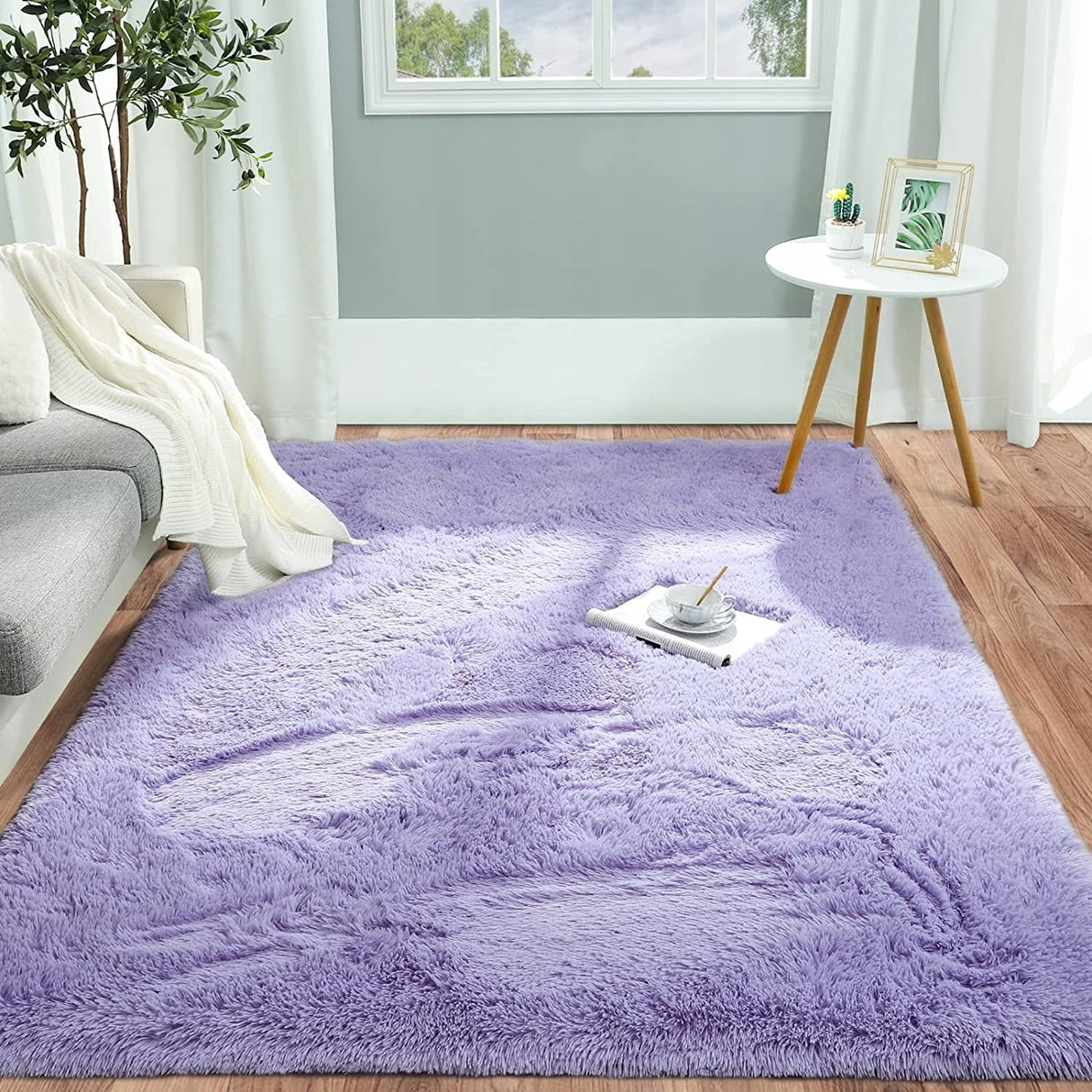 Nursery Decor Area Rug Fuzzy Carpet for Kids Children Play Mat