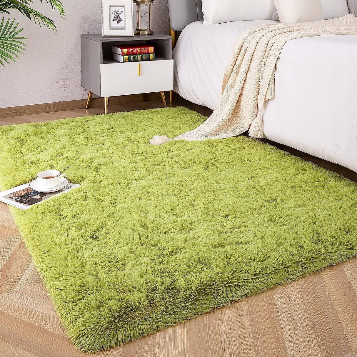 Nursery Decor Area Rug Fuzzy Carpet for Kids Children Play Mat