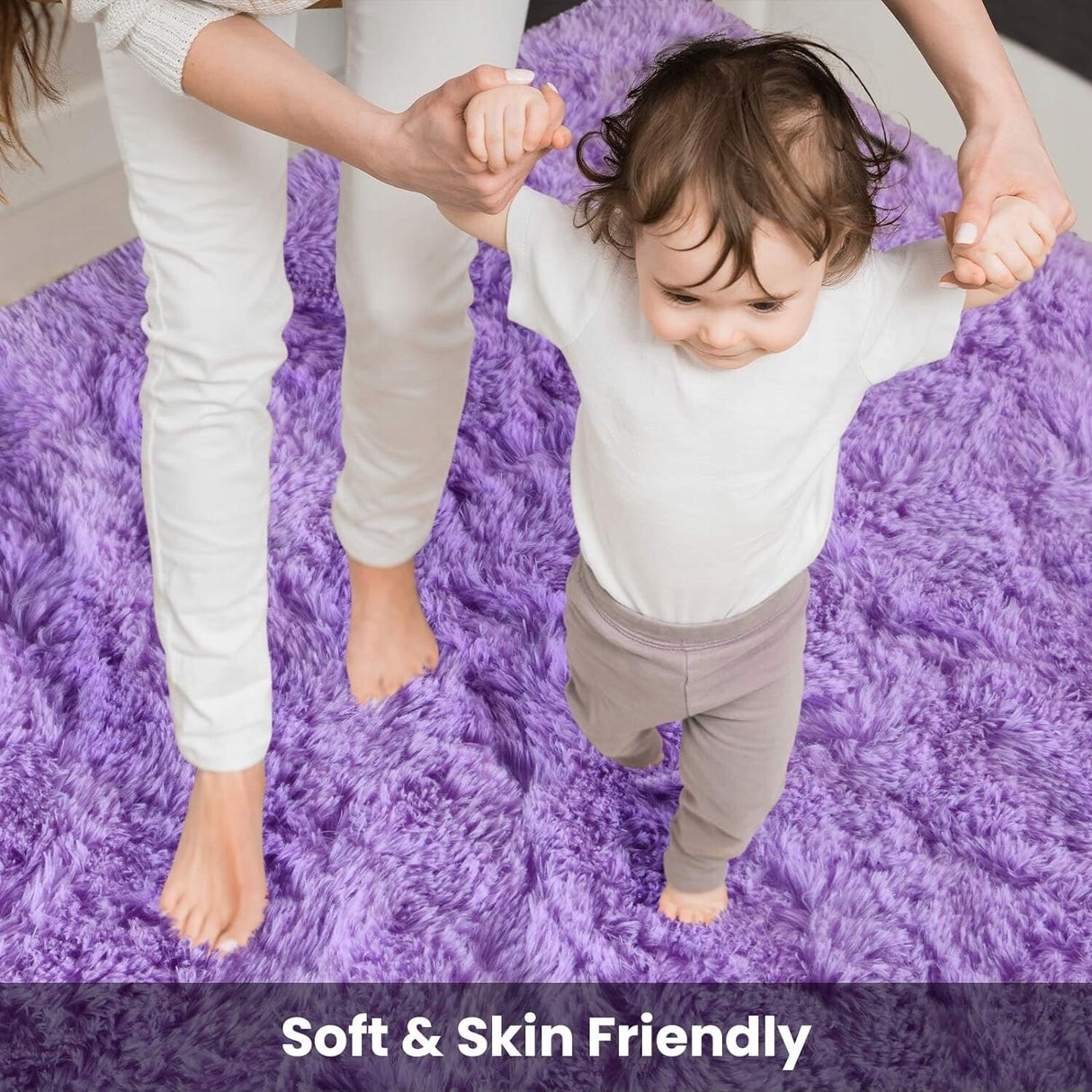 Nursery Decor Area Rug Fuzzy Carpet for Kids Children Play Mat