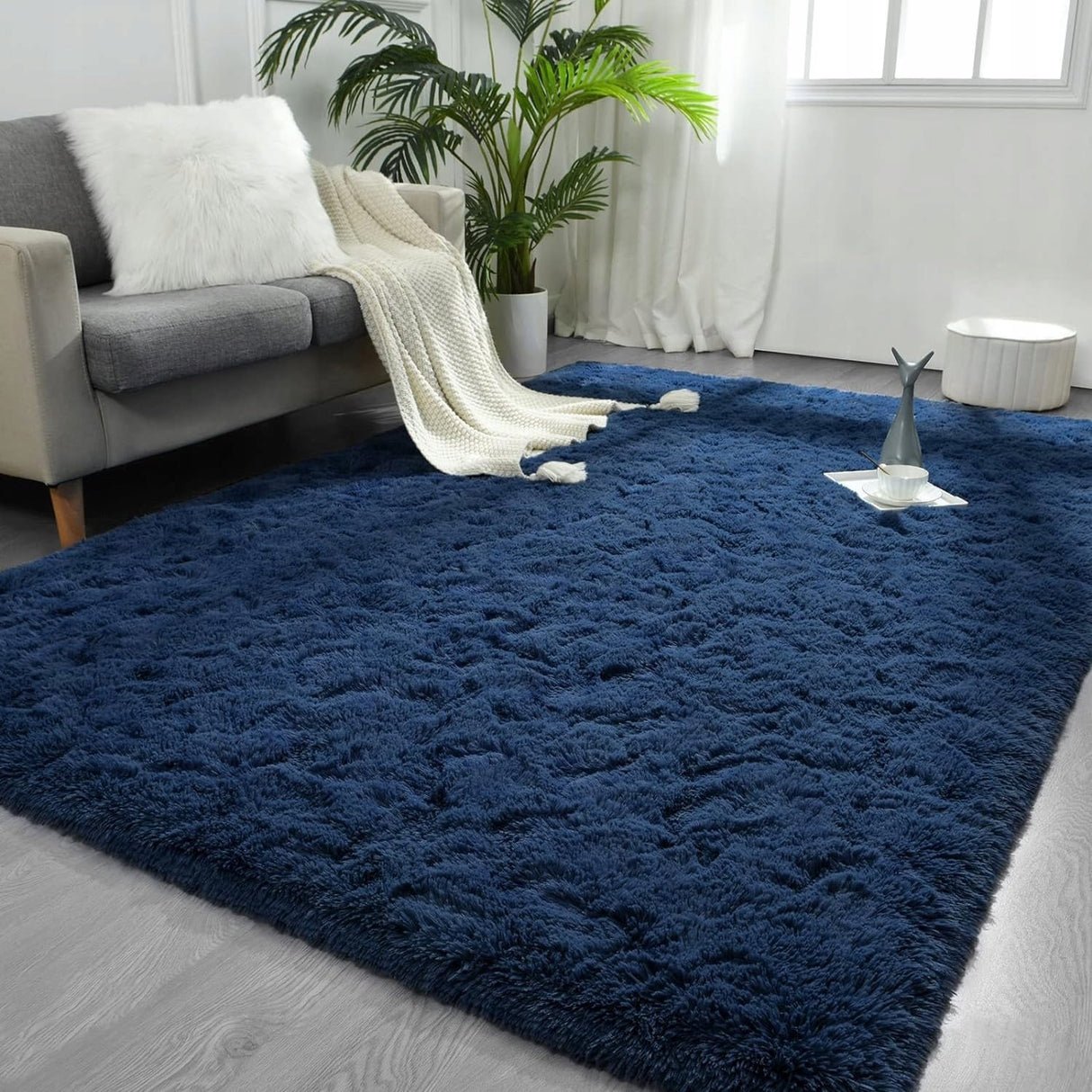 Nursery Decor Area Rug Fuzzy Carpet for Kids Children Play Mat
