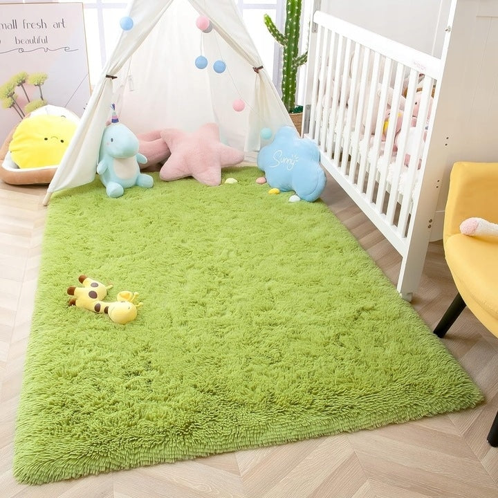 Nursery Decor Area Rug Fuzzy Carpet for Kids Children Play Mat