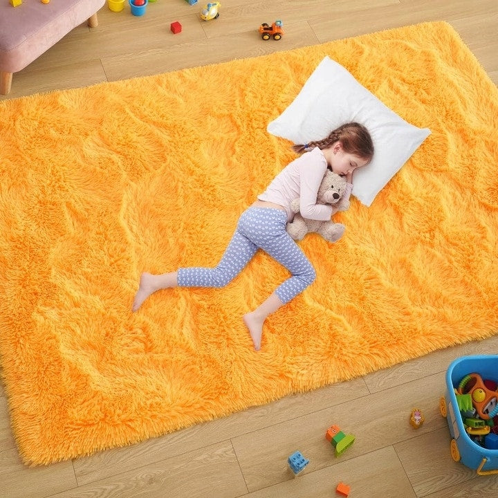 Nursery Decor Area Rug Fuzzy Carpet for Kids Children Play Mat