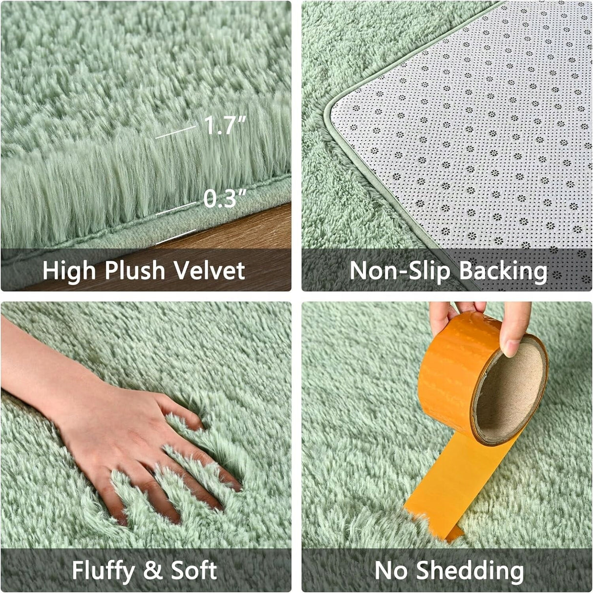 Nursery Decor Area Rug Fuzzy Carpet for Kids Children Play Mat