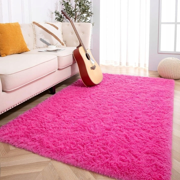Nursery Decor Area Rug Fuzzy Carpet for Kids Children Play Mat