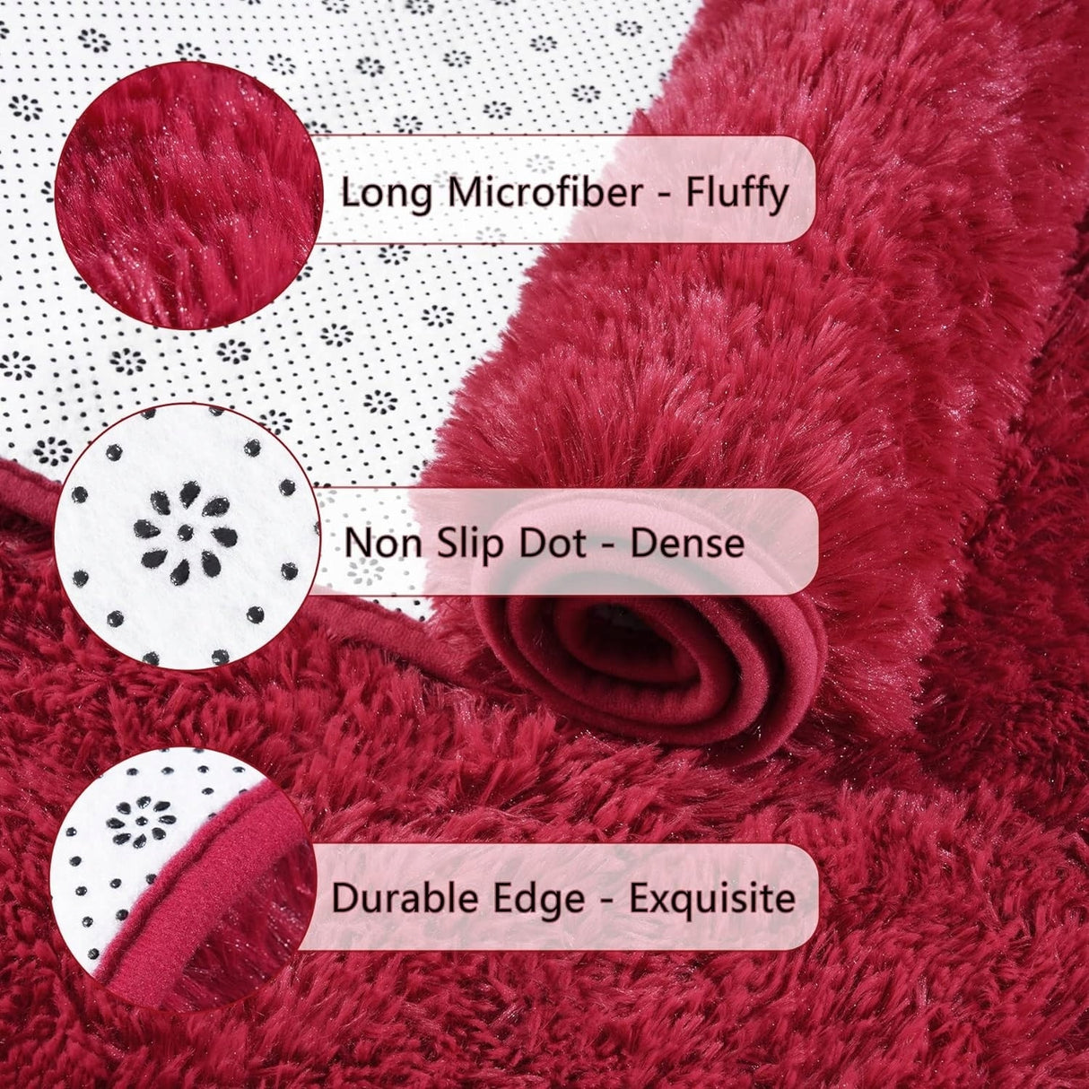 Nursery Decor Area Rug Fuzzy Carpet for Kids Children Play Mat