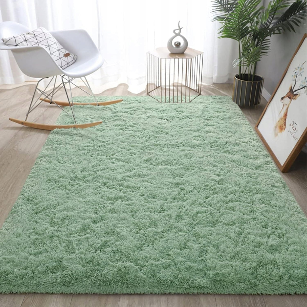 Nursery Decor Area Rug Fuzzy Carpet for Kids Children Play Mat
