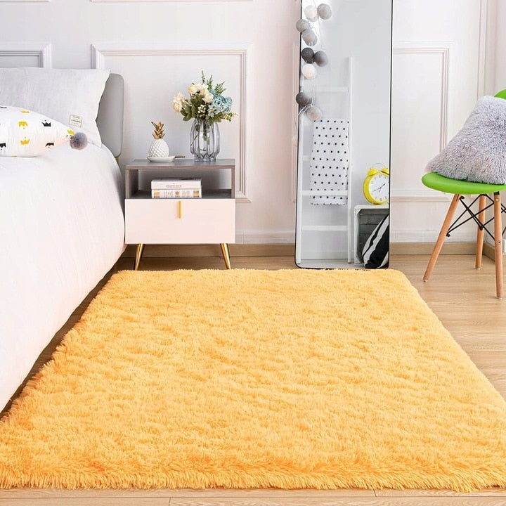 Nursery Decor Area Rug Fuzzy Carpet for Kids Children Play Mat