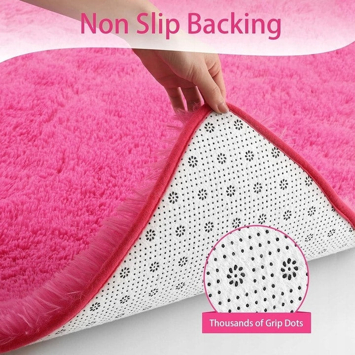 Nursery Decor Area Rug Fuzzy Carpet for Kids Children Play Mat