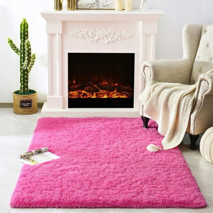 Nursery Decor Area Rug Fuzzy Carpet for Kids Children Play Mat