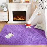 Nursery Decor Area Rug Fuzzy Carpet for Kids Children Play Mat