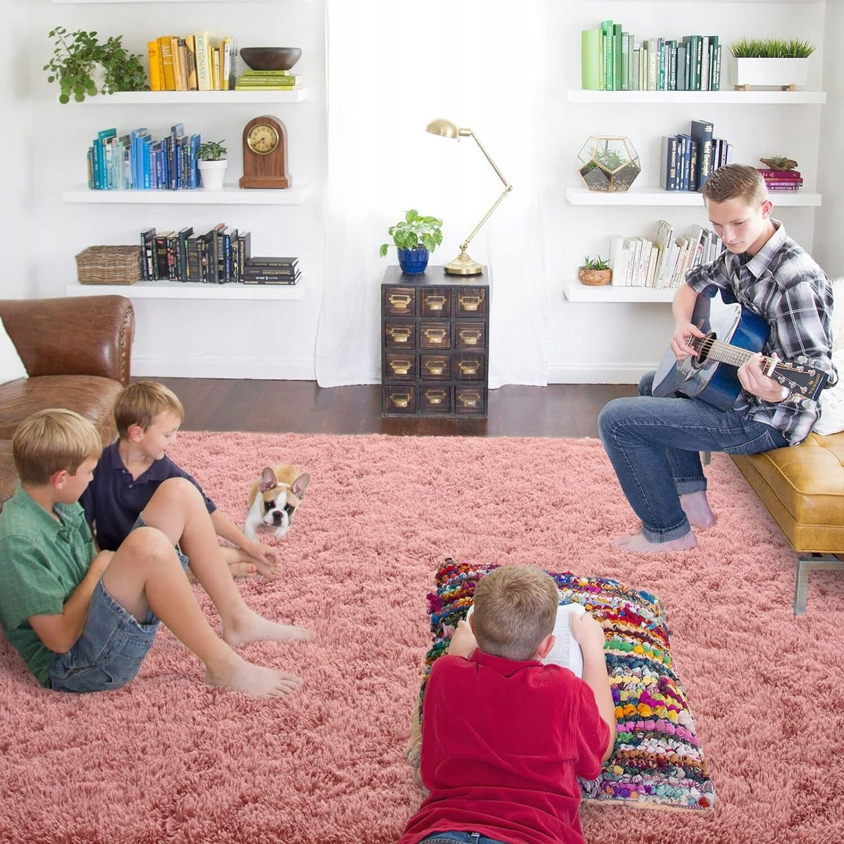 Nursery Decor Area Rug Fuzzy Carpet for Kids Children Play Mat