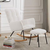Nursery Rocking Chair Armchair with Soft Seat and High Backrest - 28.34"L * 25.98"W * 37.79"H