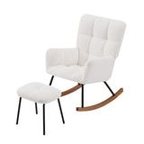 Nursery Rocking Chair Armchair with Soft Seat and High Backrest - 28.34"L * 25.98"W * 37.79"H
